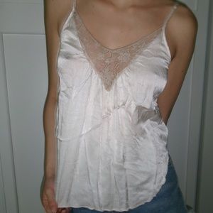 American Eagle Satin and Lace Tank